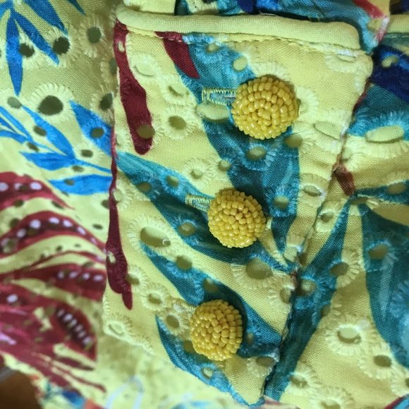 Farm Rio Macaw Leaf Maxi Dress size S - Picture 4 of 12